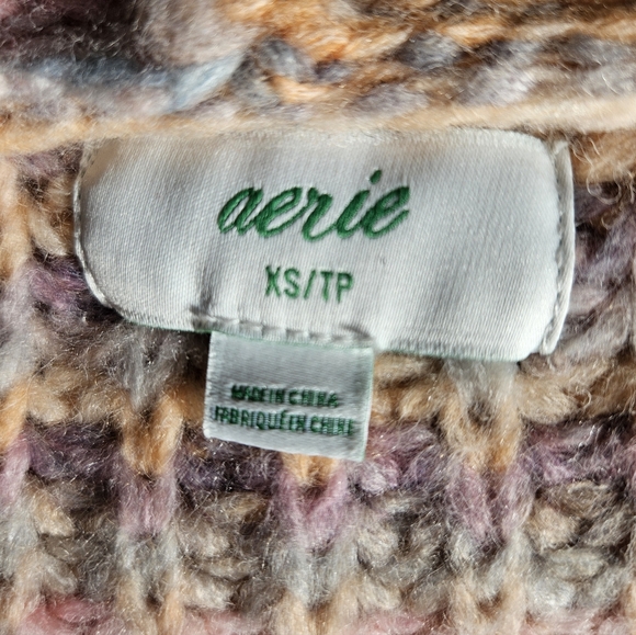 Aerie Cozy Wool Blend Oversize Striped Hoodie - Picture 7 of 8